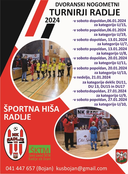Dvoranski nogometni turnirji Radlje 2024