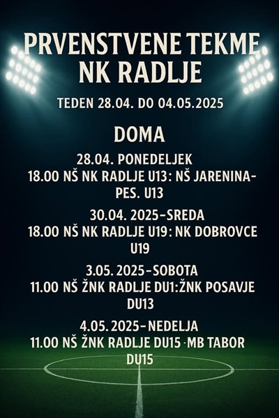 PRVENSTVENE TEKME NK RADLJE