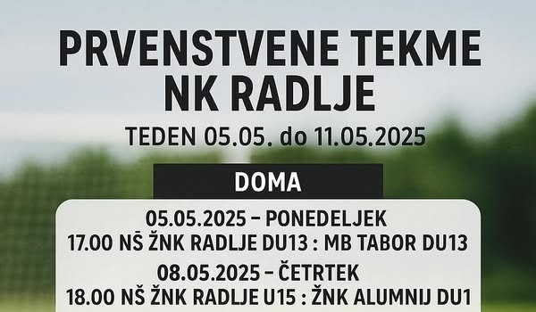 PRVENSTVENE TEKME NK RADLJE